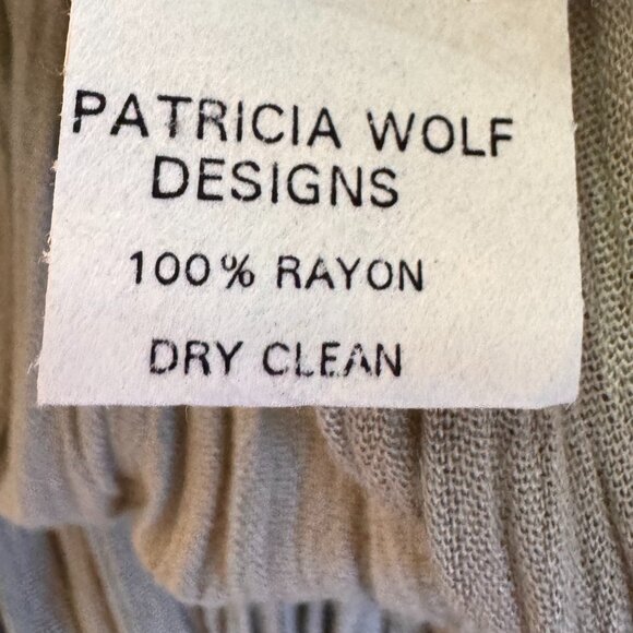 Patricia Wolf Broomstick Maxi Skirt Sage Green Tiered Unlined Elastic Waist - Picture 6 of 7